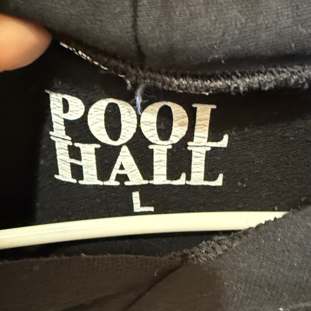 Black Hoodie with Colorful Logo Pool Hall - Picture 2 of 2